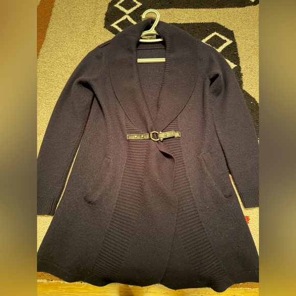 Ellen Tracy Sweaters - Ellen Tracy Black Belted Cardigan